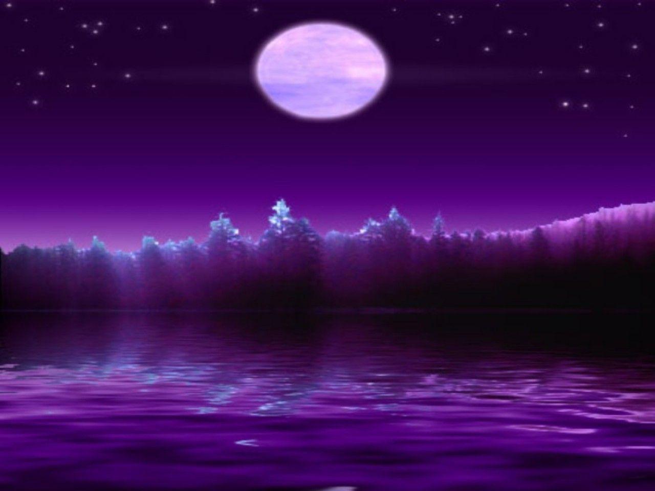 Purple Reflection Wallpaper