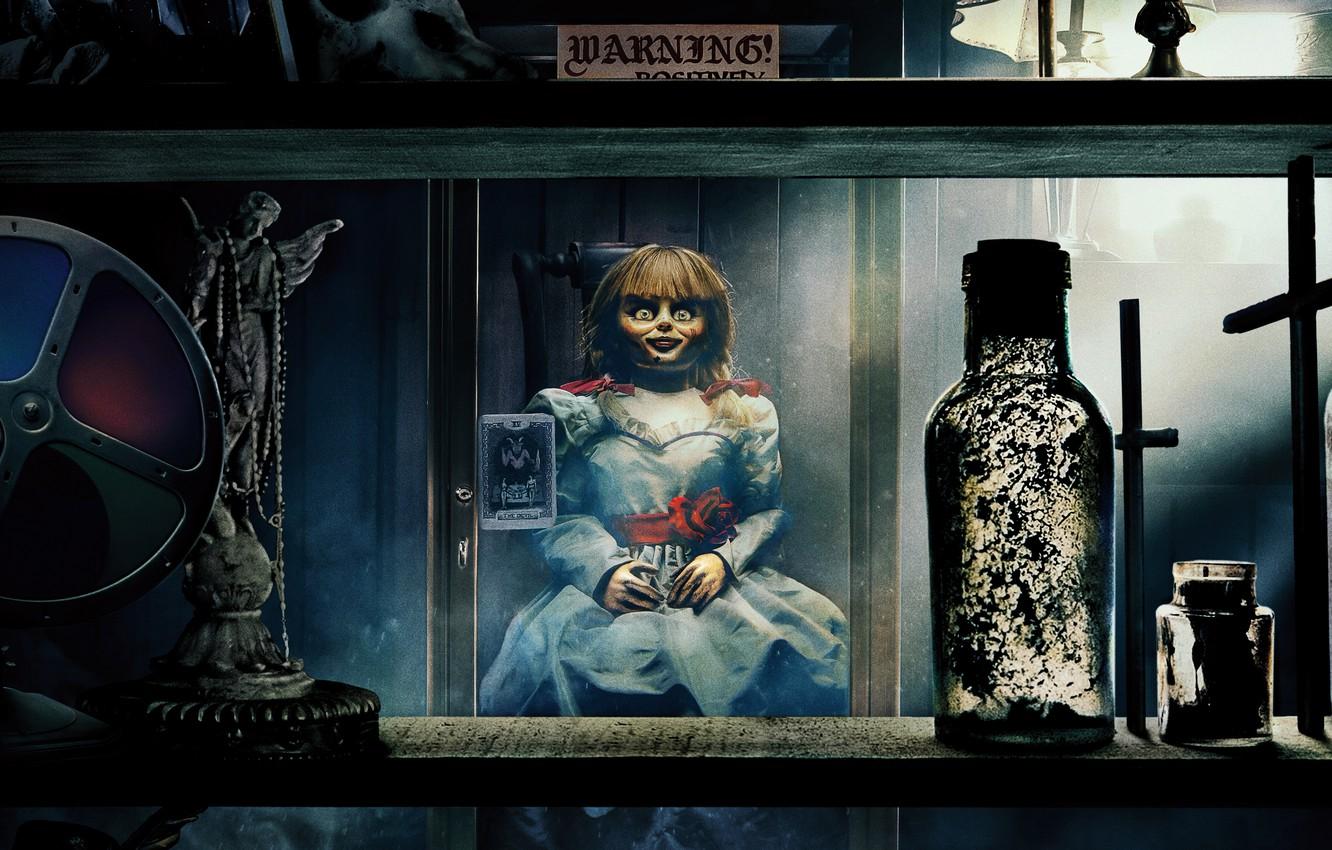Wallpaper look, glass, room, doll, horror, doll, The Curse