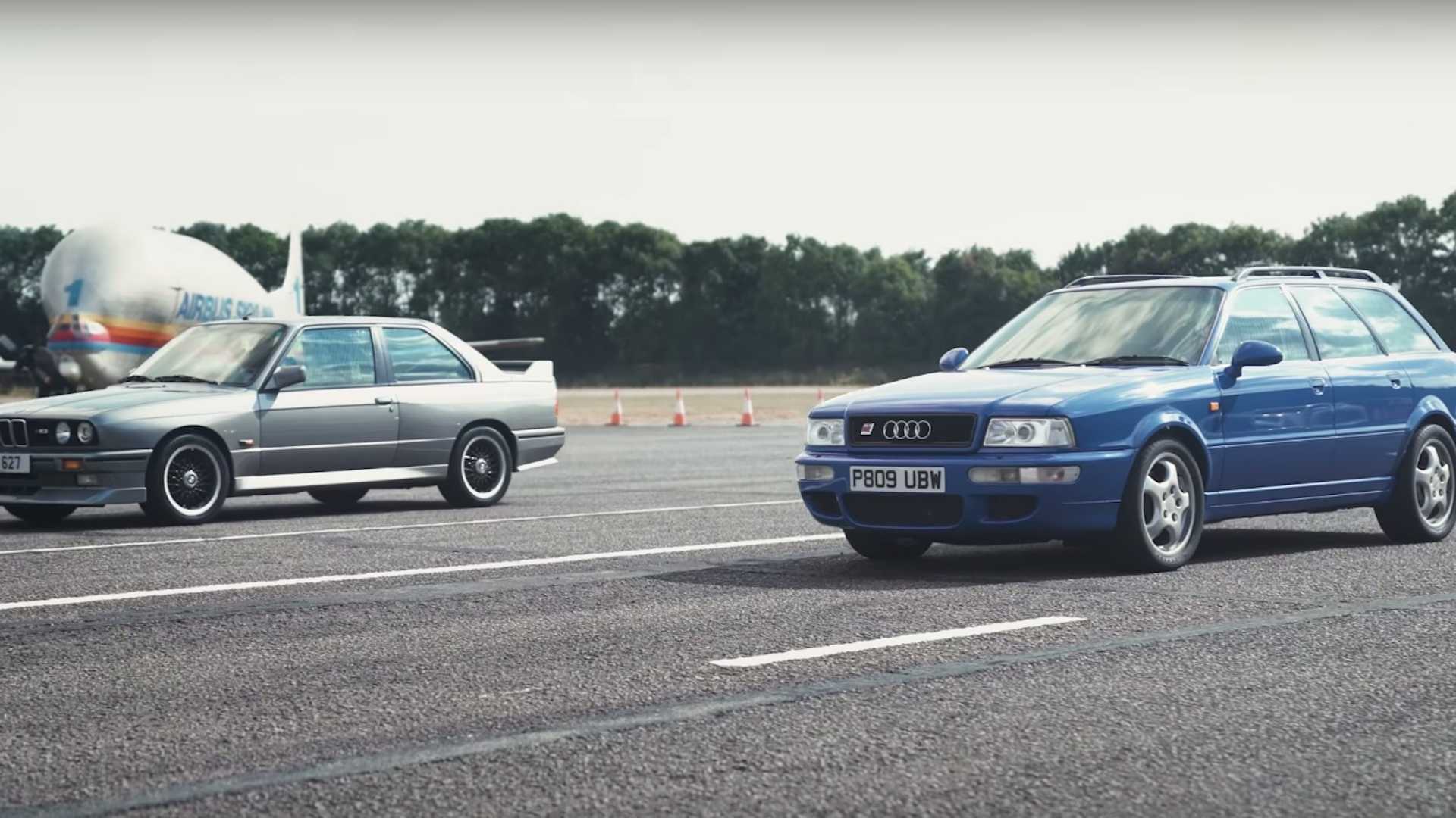 90s Superstars: BMW E30 M3 Drag Races Audi RS2