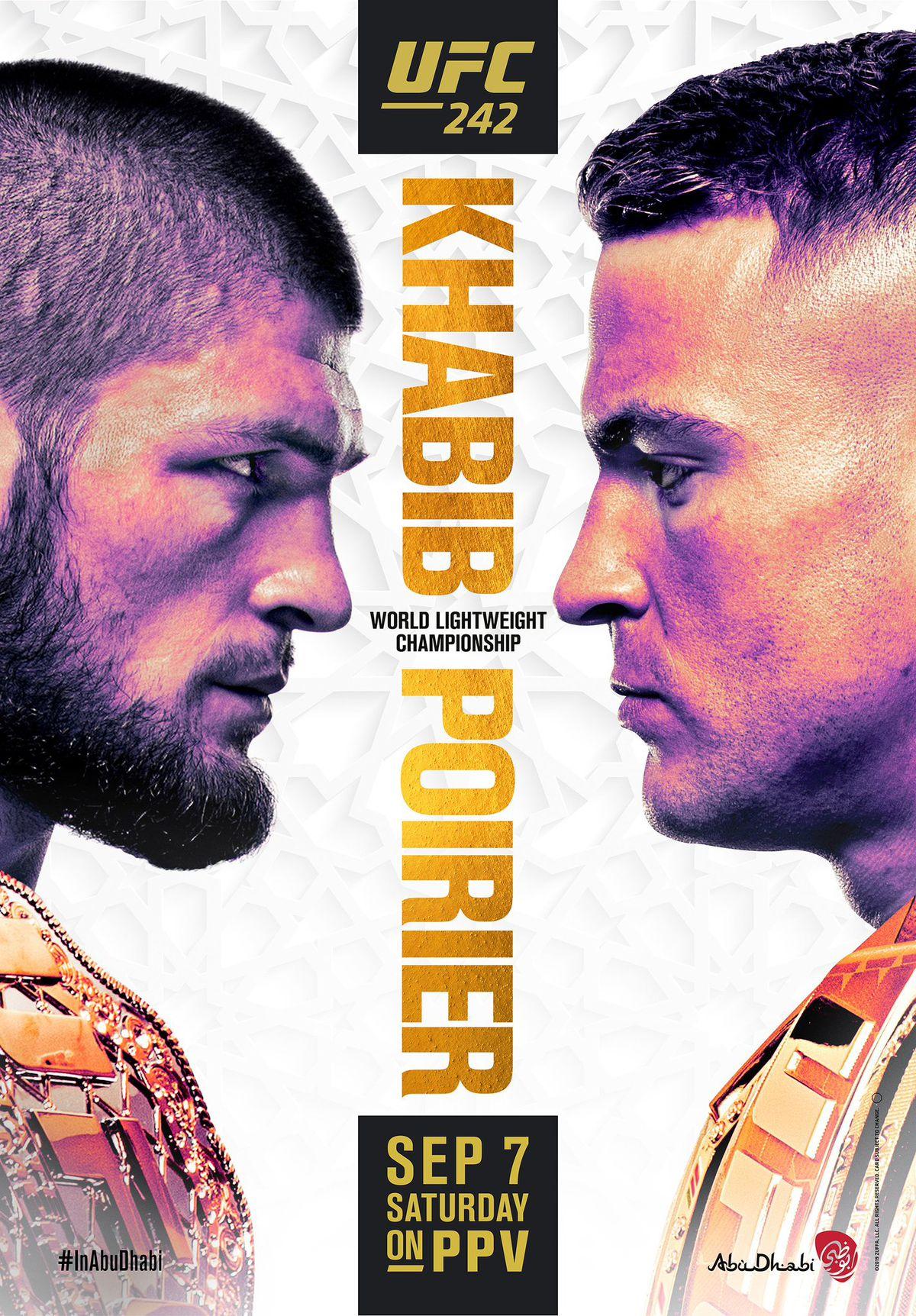 Pic: UFC 242 poster drops for 'Khabib vs Poirier' on Sept. 7