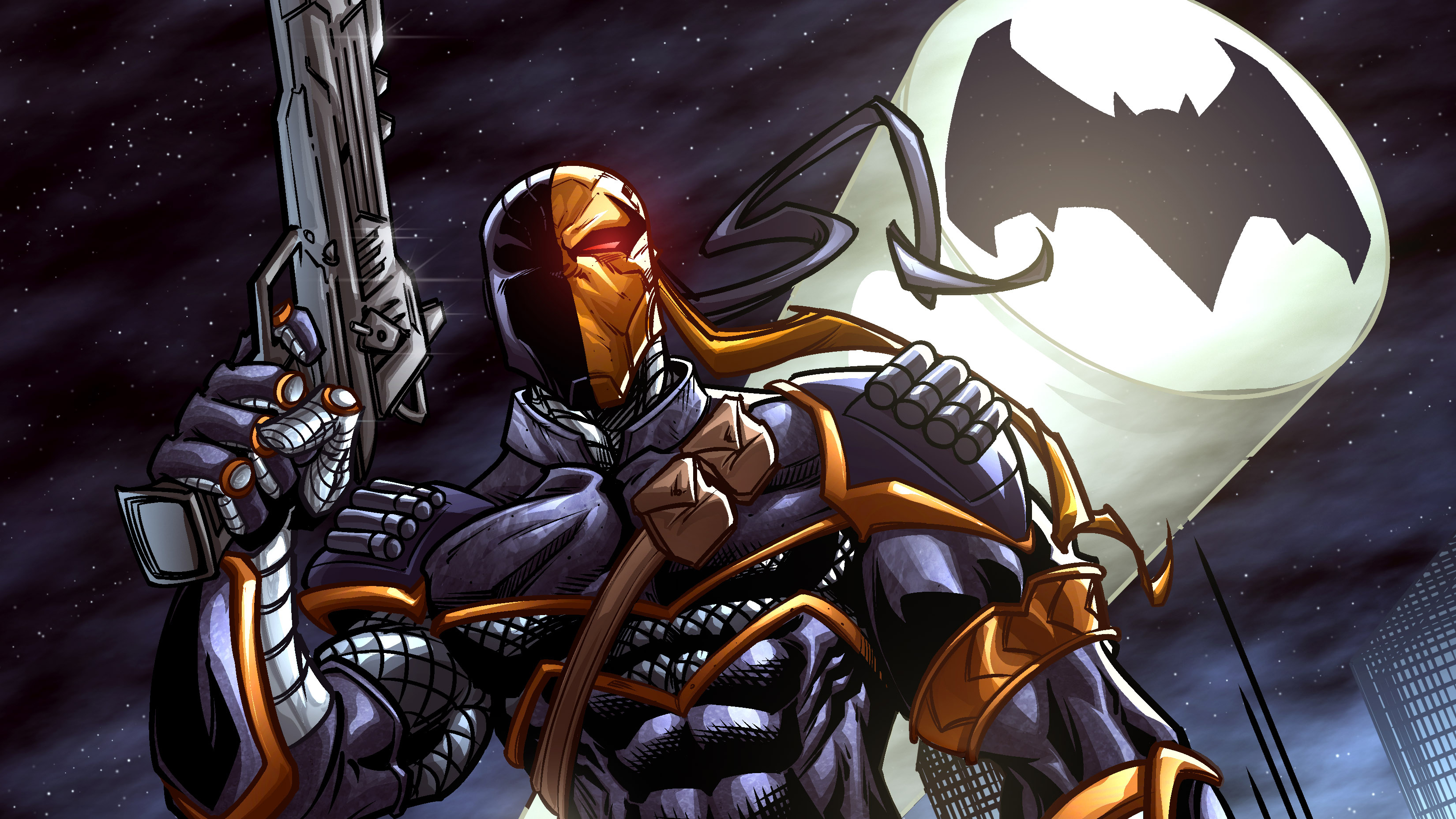Deathstroke Comic Art 4k, HD Superheroes, 4k Wallpaper