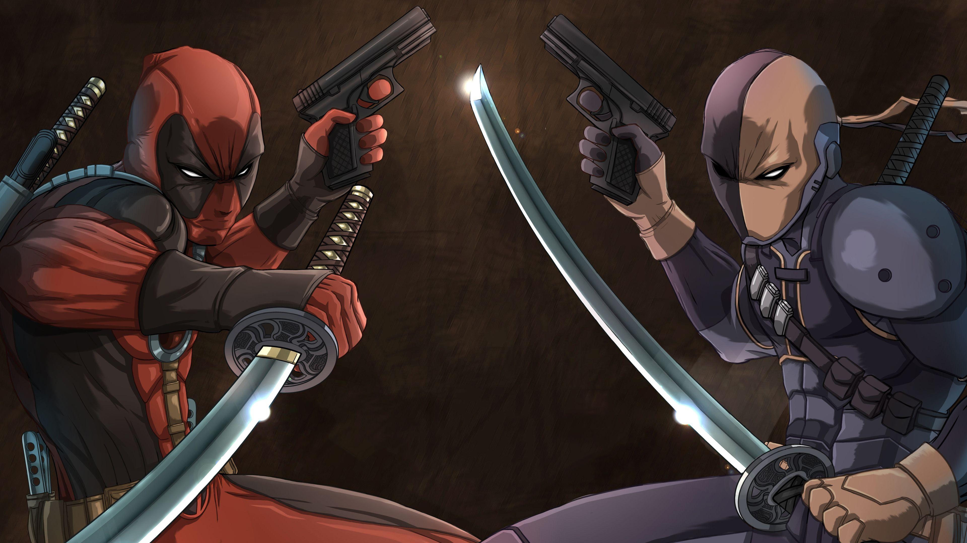 Deadpool Vs Deathstroke 4k Wallpaper. Deadpool wallpaper