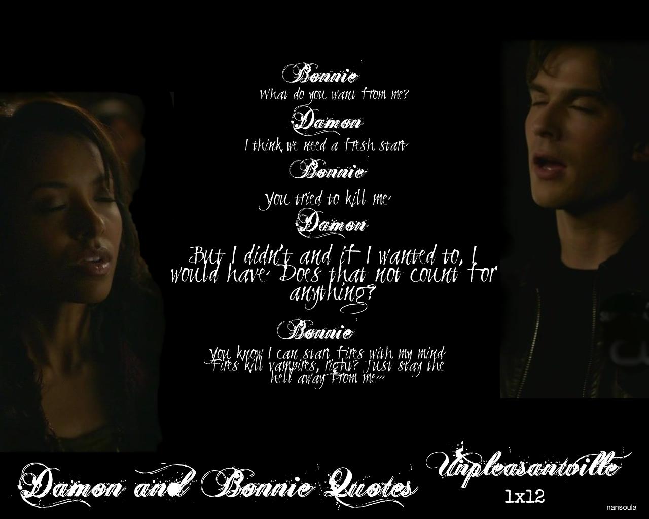 Damon and Bonnie Quotes: Season One 1x12 Unpleasentville