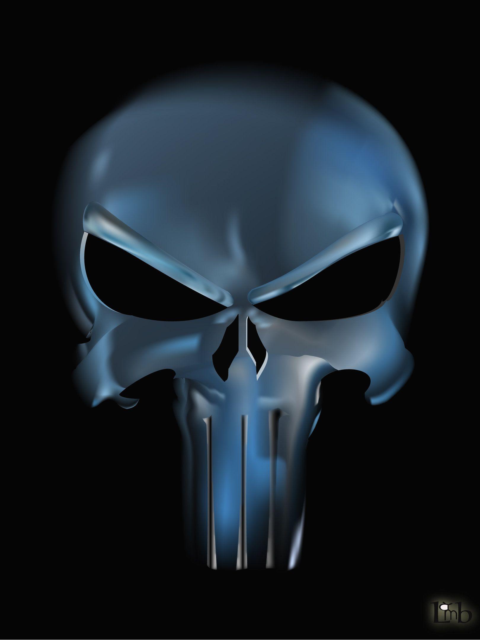Thin Blue Line Punisher Wallpaper at