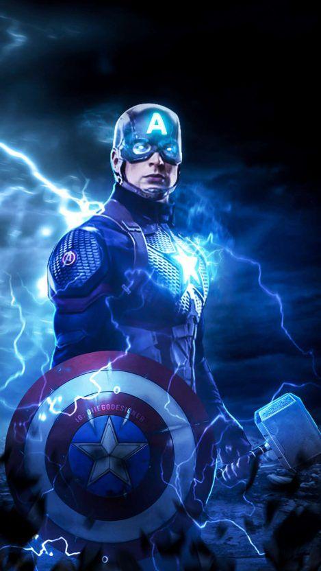 Captain America Lift Thor Hammer iPhone Wallpaper. iPhone. America Vs Captain America Wallpaper