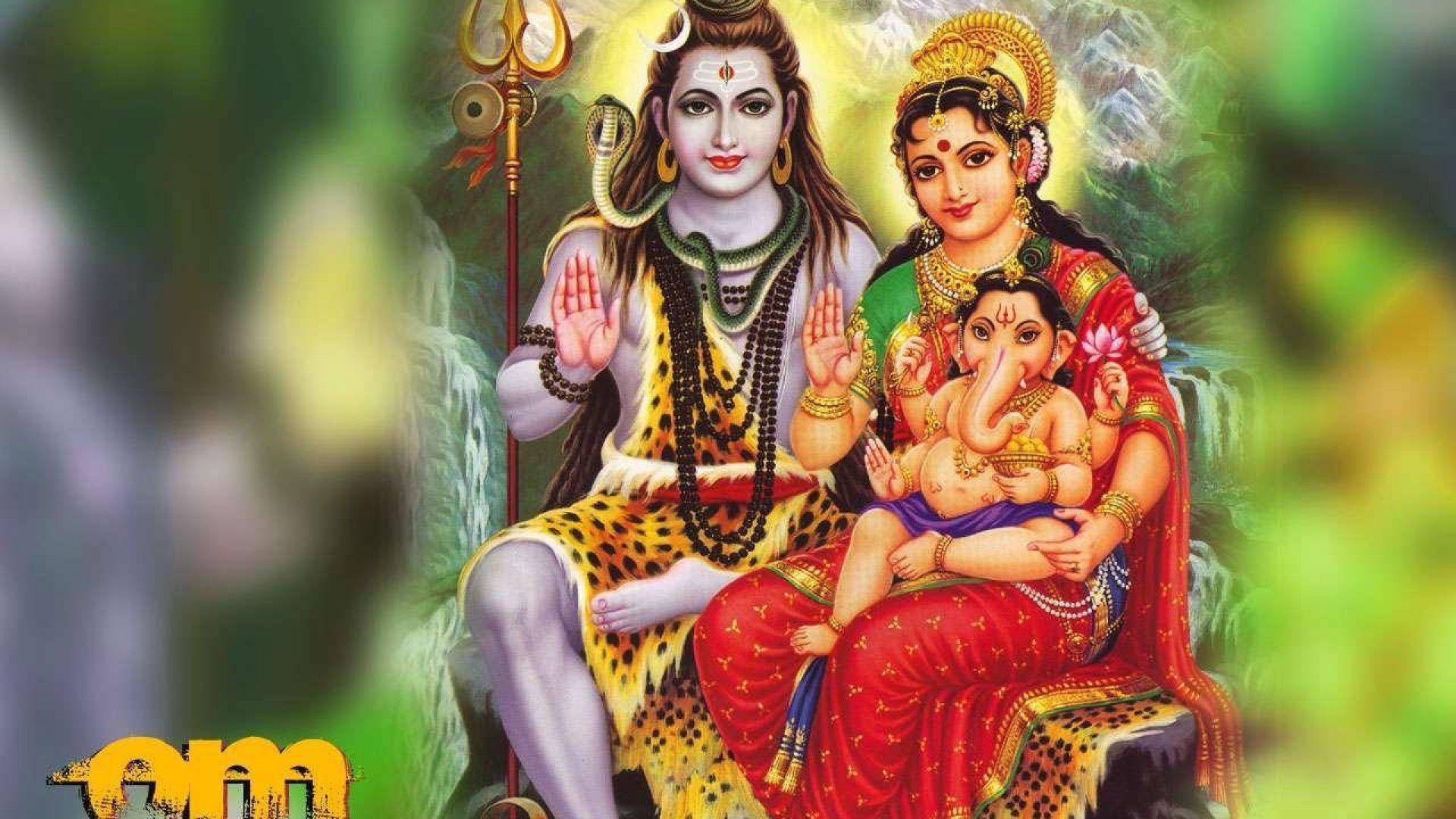 4k Hindu God Wallpaper Parvati Ganesh