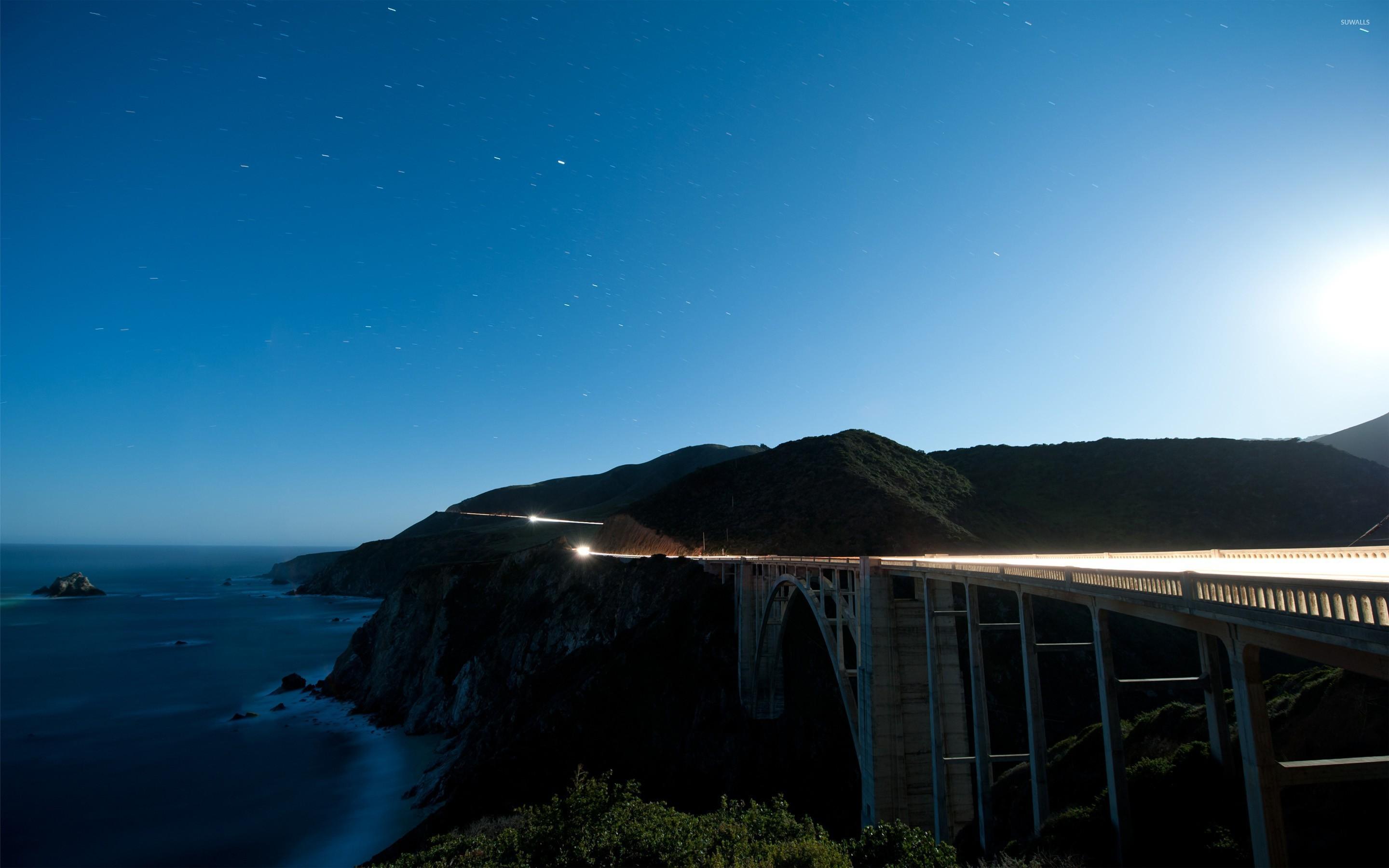 Bixby Creek Bridge at night wallpaper wallpaper