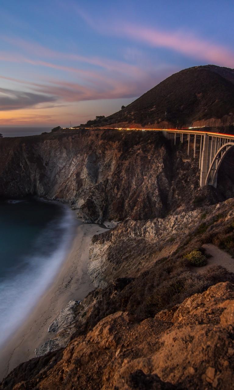 Download 768x1280 Bixby Creek Bridge, California, Time Lapse