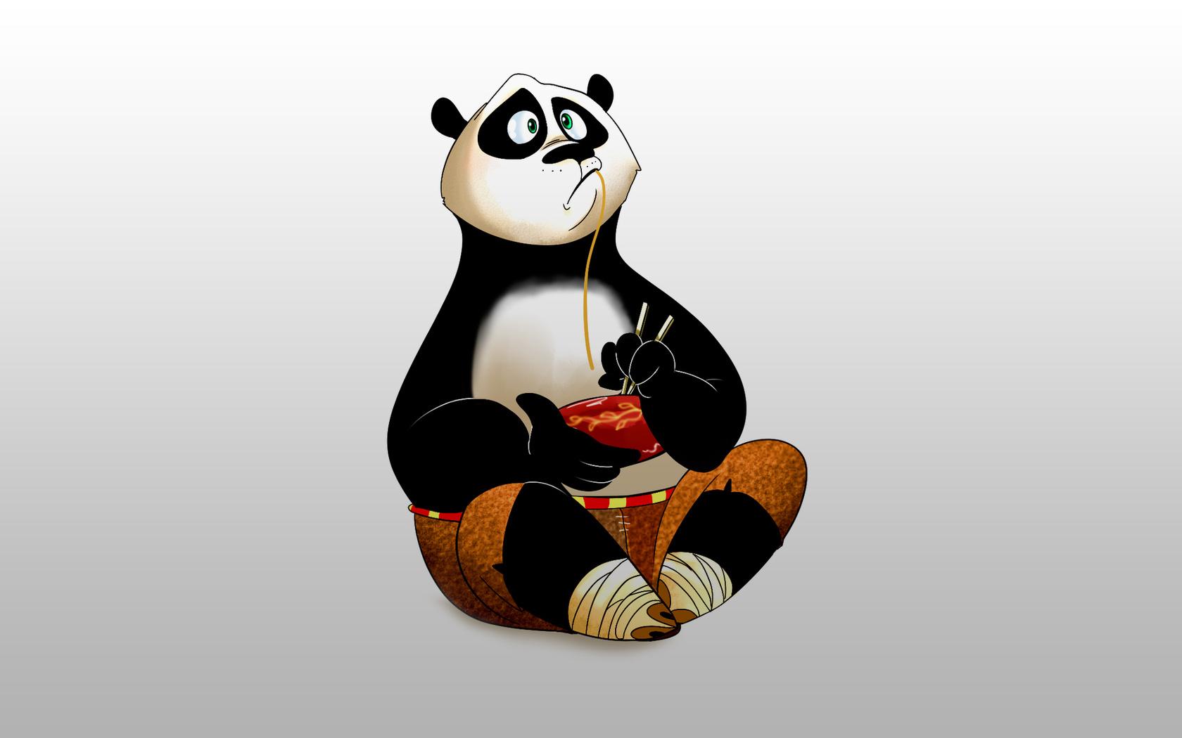Funny Panda Eating Wallpaper