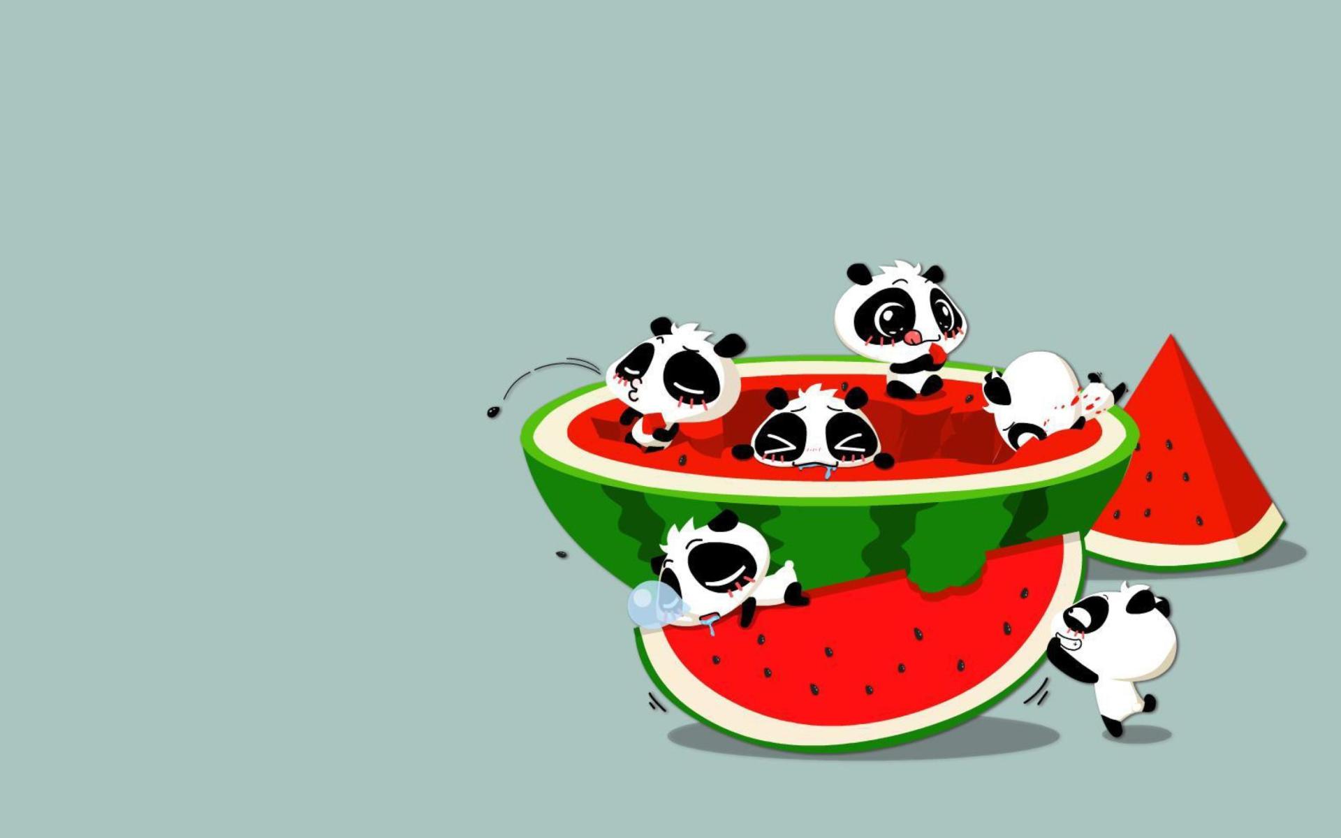 Animated Wallpaper Of Tiny Adorable Little Pandas Eating
