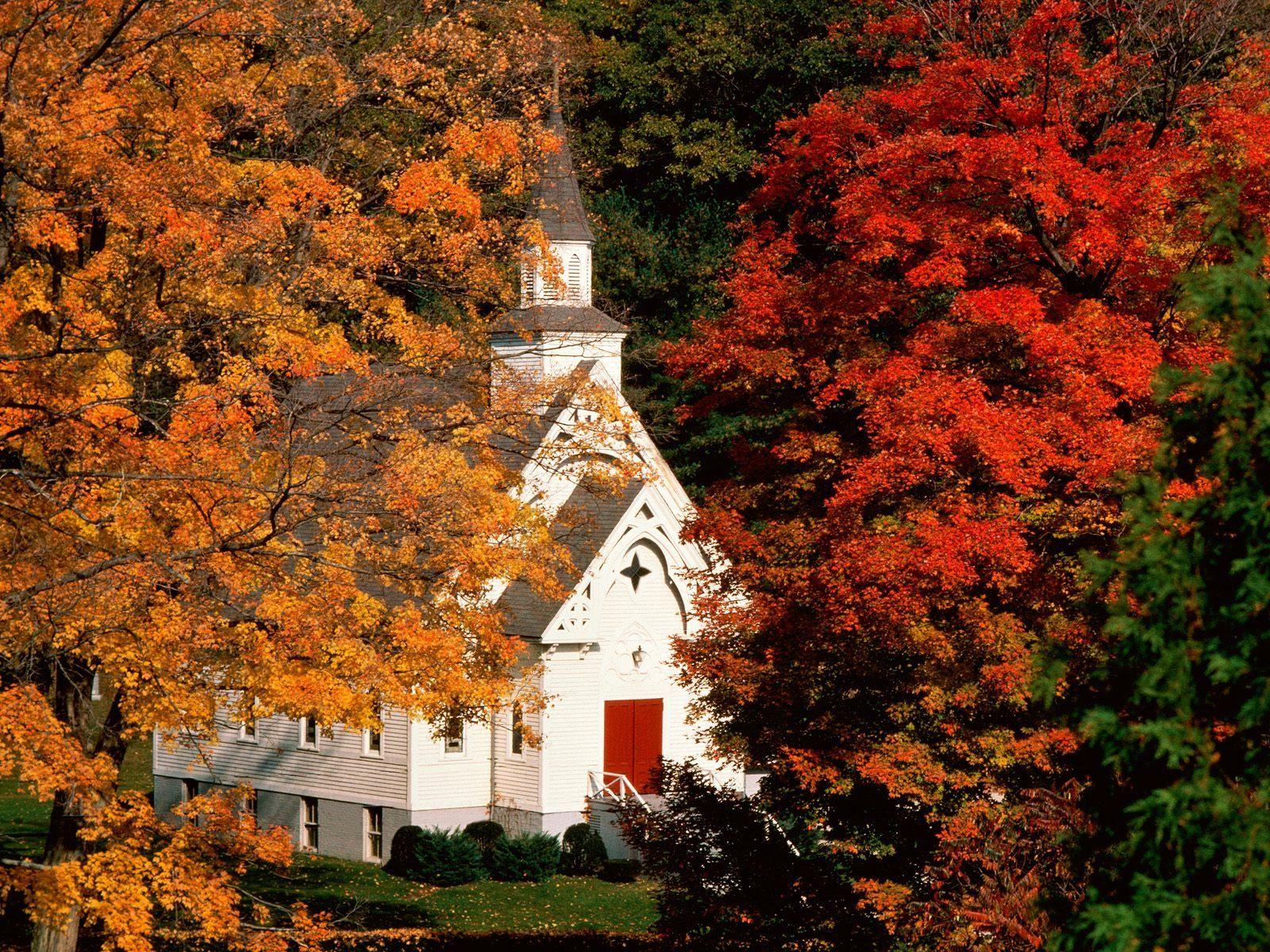 Little Church Autumn Wallpapers - Wallpaper Cave