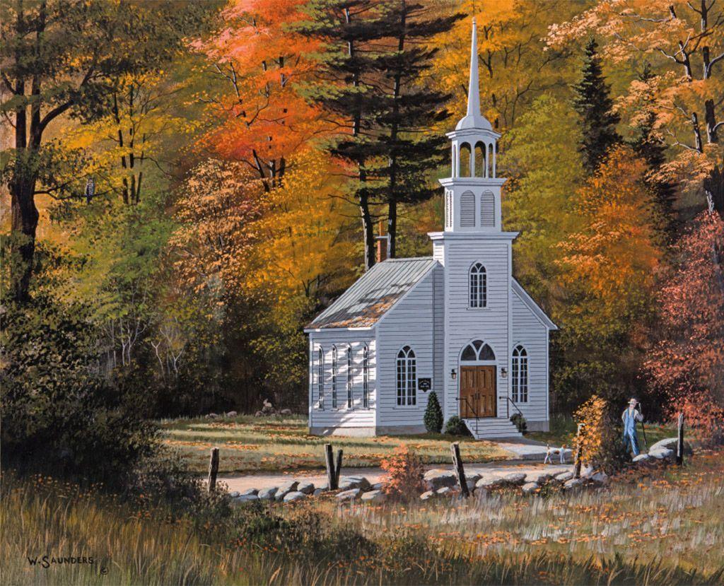 Country Church Wallpaper