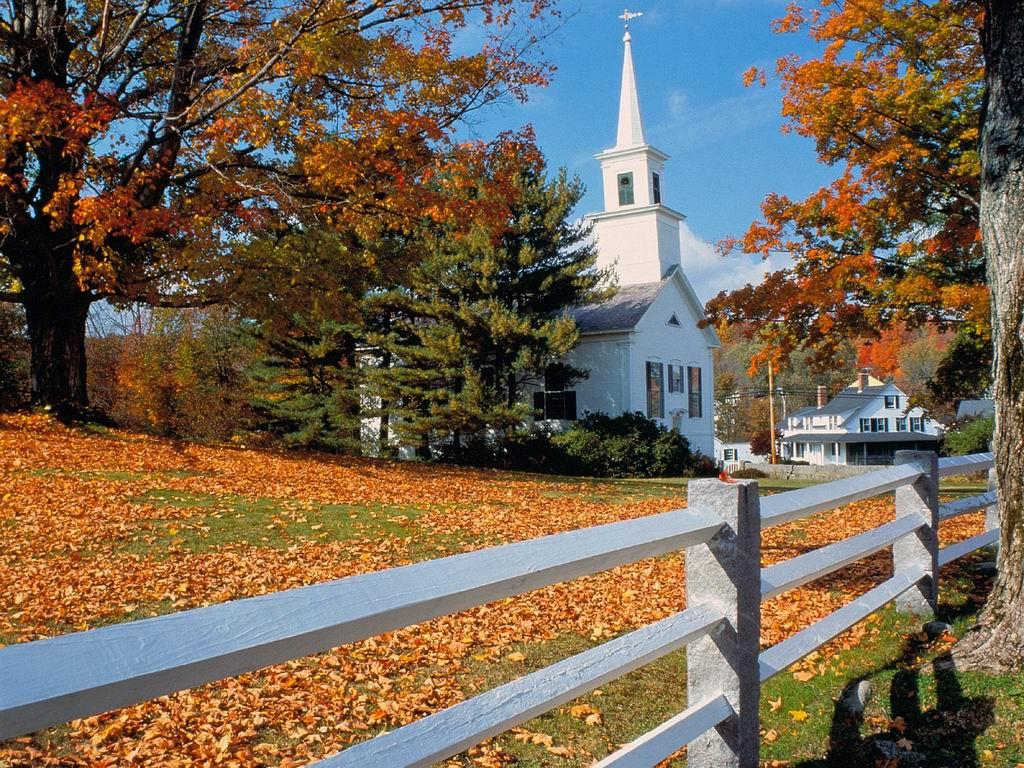 Fall Country Churches Wallpaper