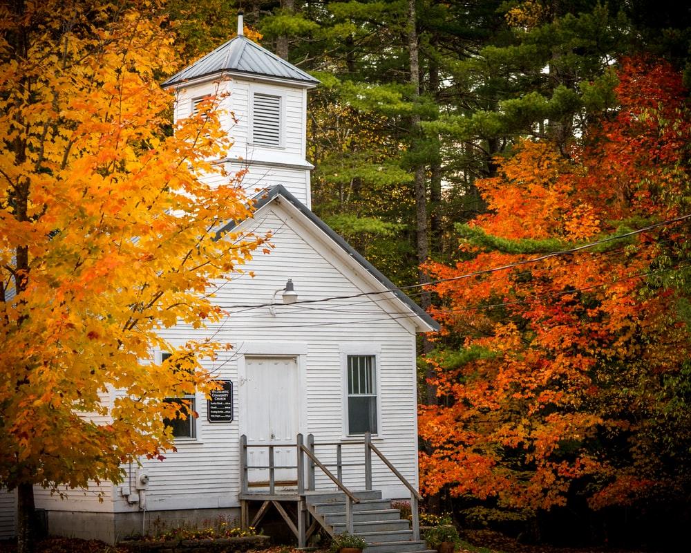Little Church in The Woods. HD photo