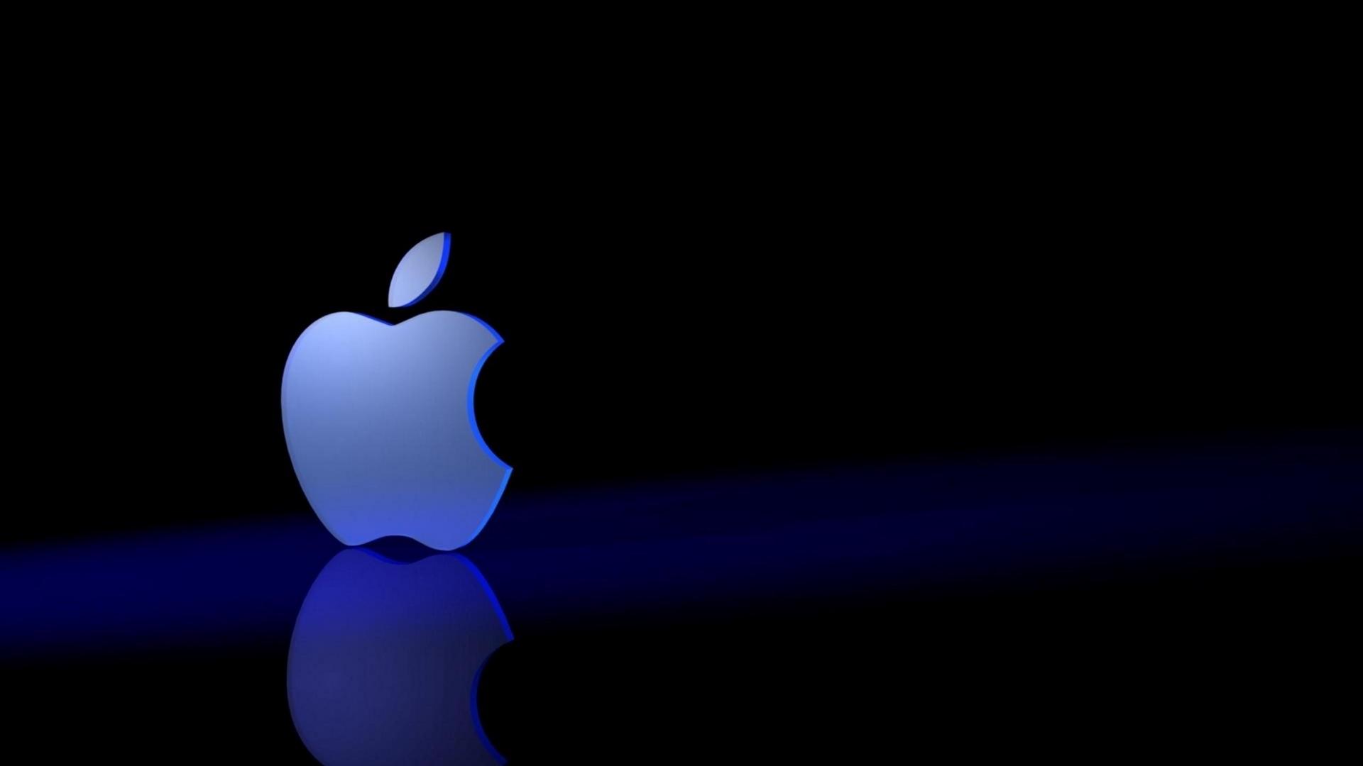 Apple Mac Brand logo with Neon Light Wallpaper