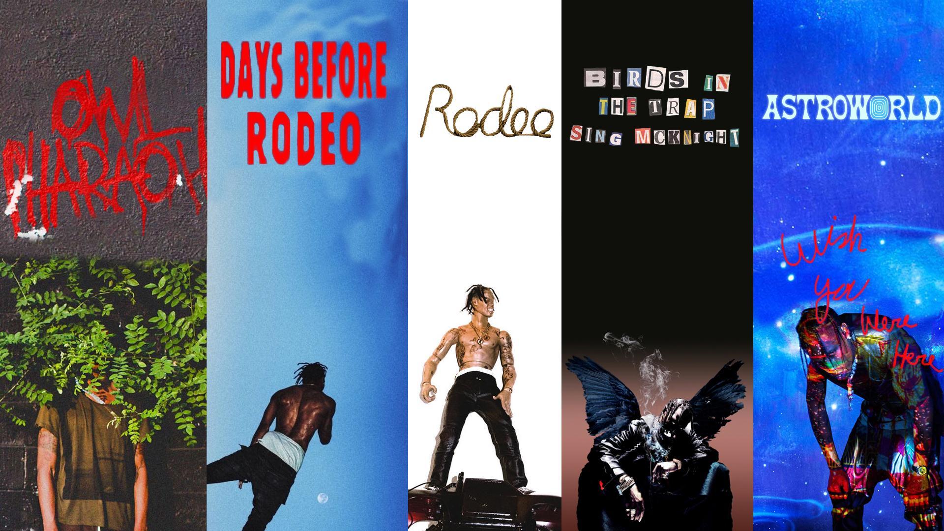 Made a Travis Scott wallpaper of all his albums. LMK how I did!