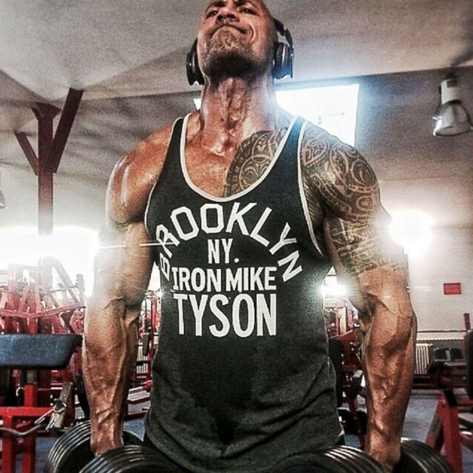 image of The Rock Workout In Gym