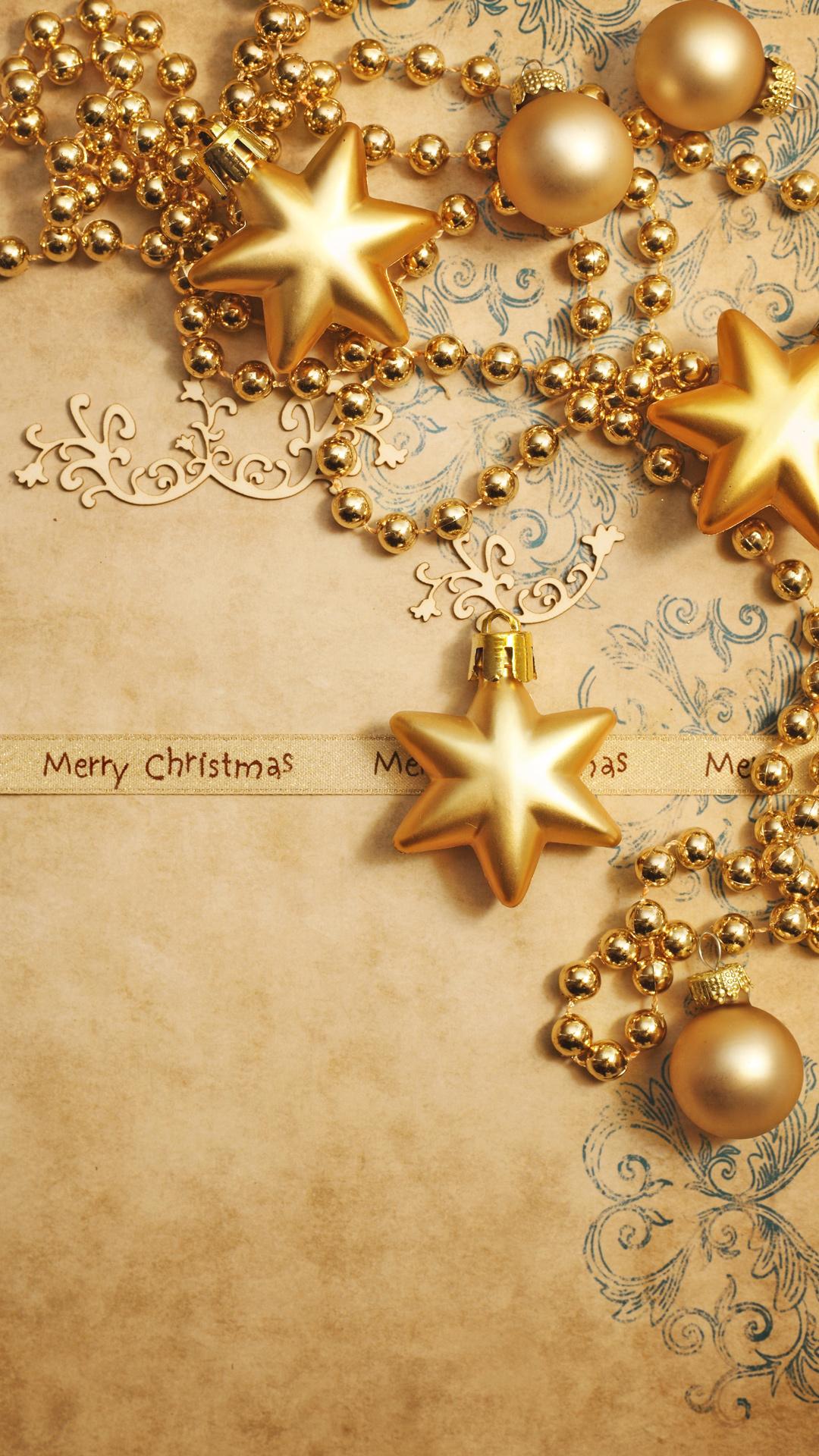 Christmas Gold iPhone 6S Plus Wallpaper