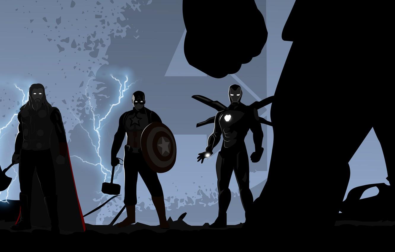 Wallpaper Iron Man, Captain America, Thor, Avengers, Trinity