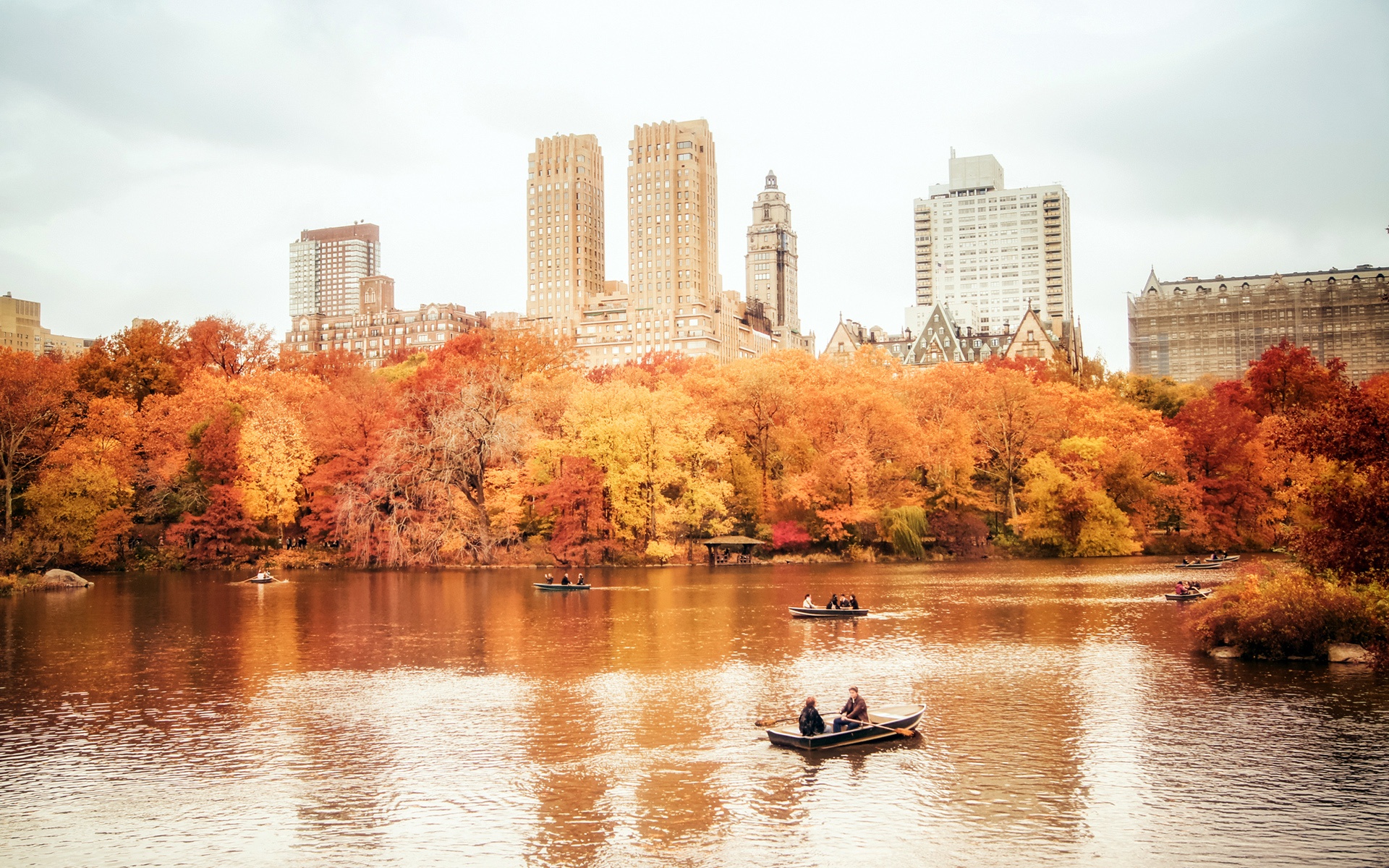 Wallpaper New York City, Manhattan, Central Park, autumn