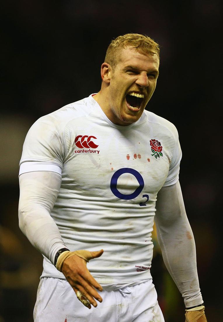 English rugby player James Haskell poses for cover of gay