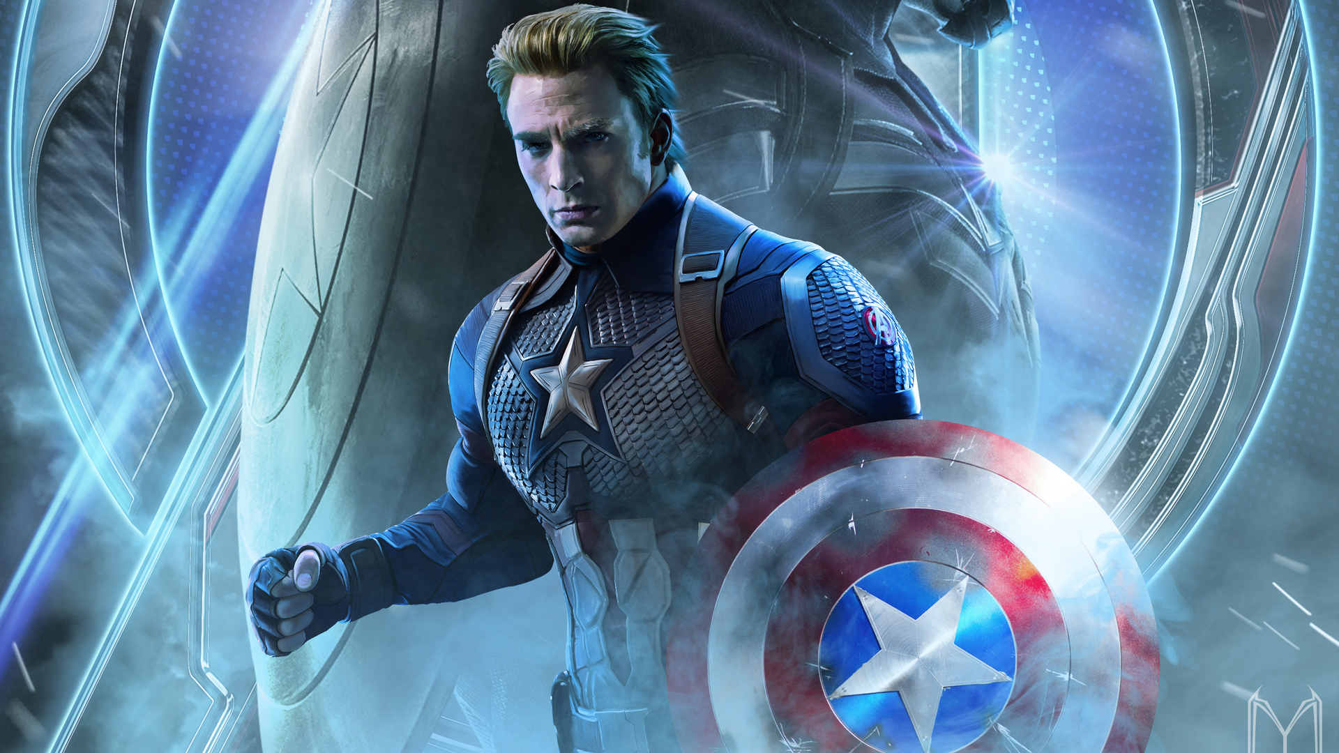 Captain America In Avengers Endgame 2019 Laptop