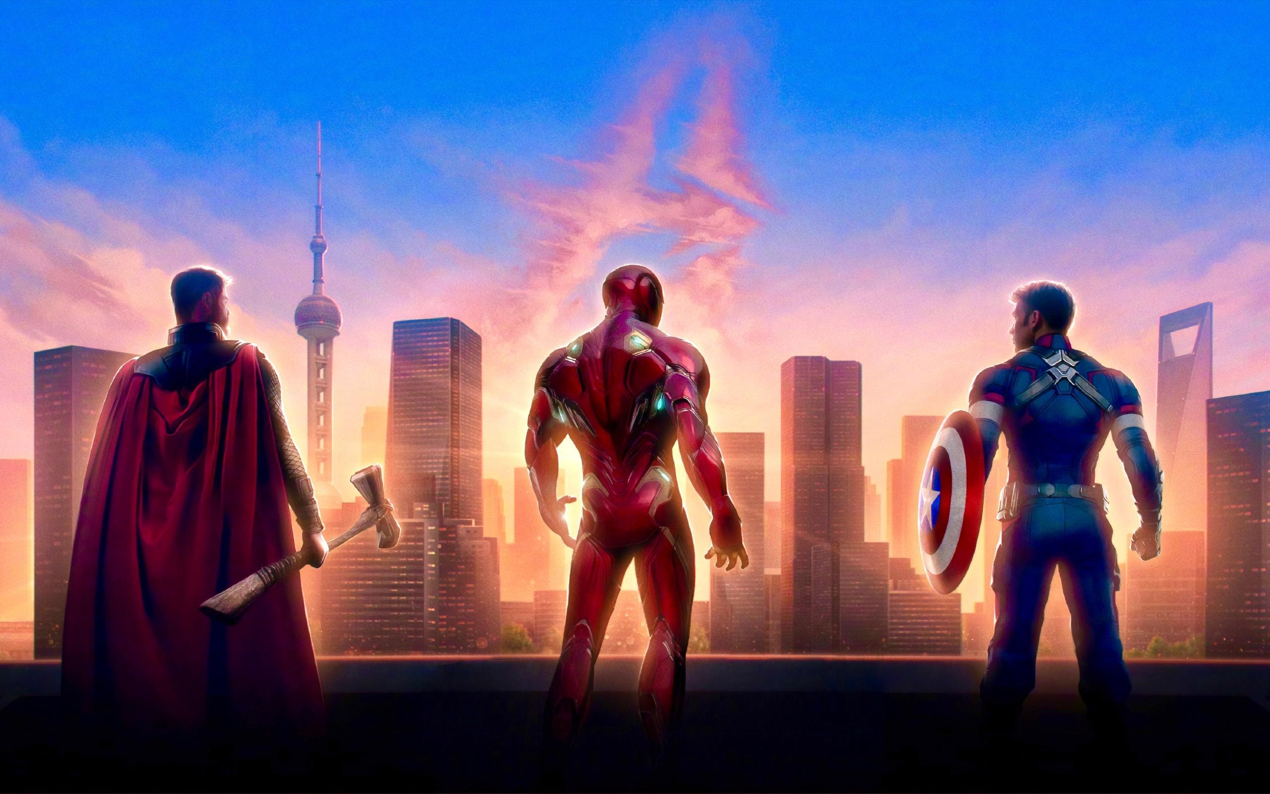 Wallpaper of Avengers EndGame, Captain America, Iron Man