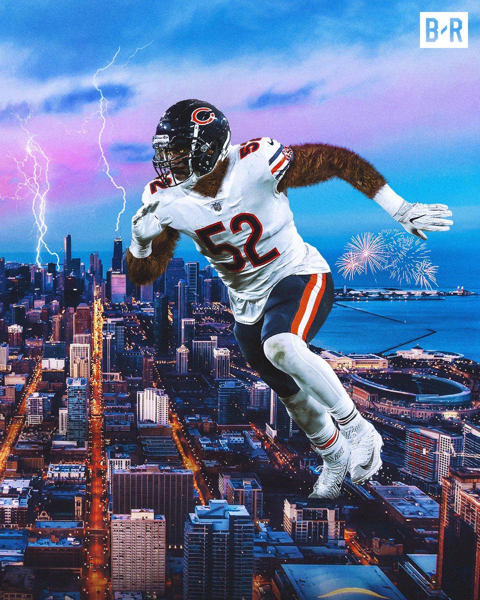 Download Khalil Mack making an impact on the Chicago Bears Wallpaper