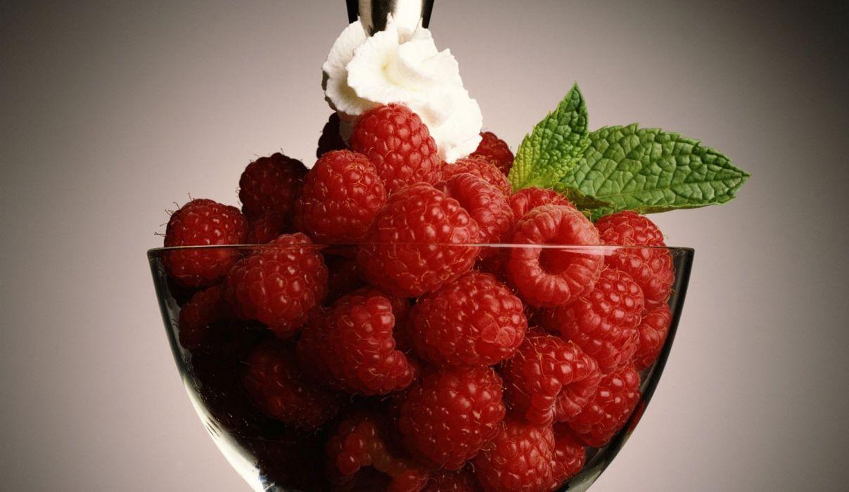 Food delicious raspberry cream wallpaperx974