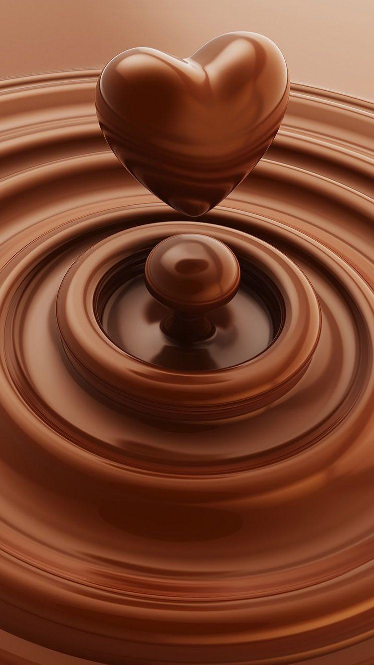 Delicious chocolate heart wallpaper for iPhone 6