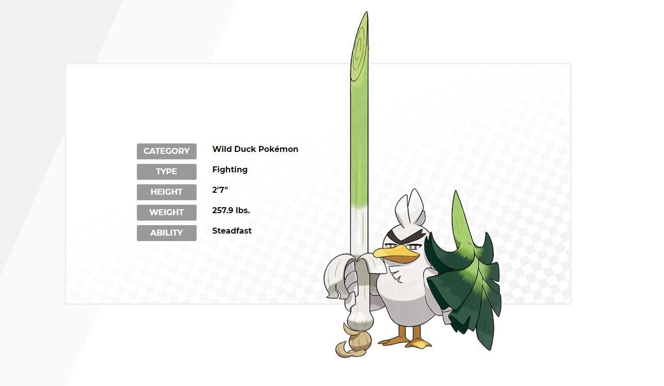 Sirfetch'd revealed as a Pokemon Sword exclusive
