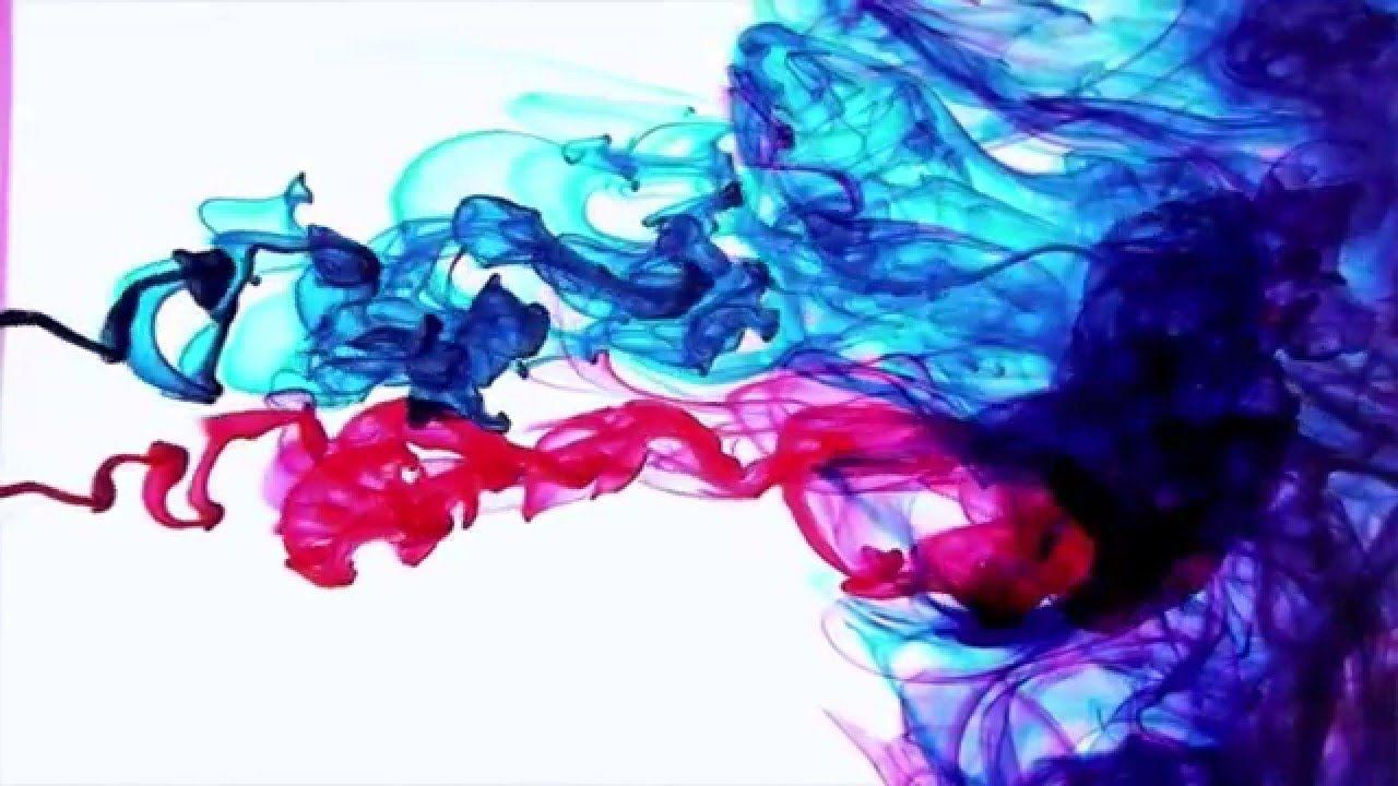 Color Ink Drops in Water Slow Motion HD. Ink in water, Ink, Illustration art