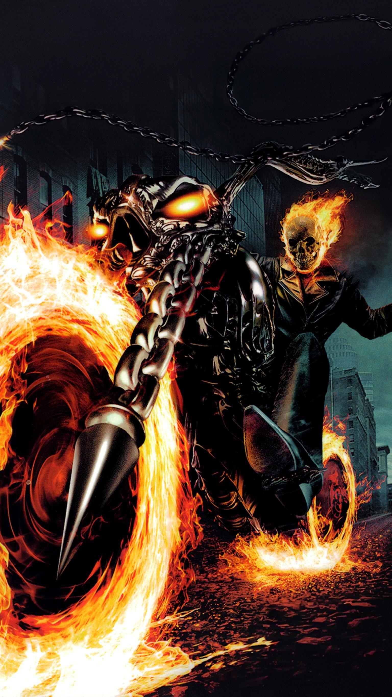 Ghost Rider (2007) Phone Wallpaper. Moviemania. Fondo de pantalla de humo, Cráneos y calaveras, Imagenes de calavera