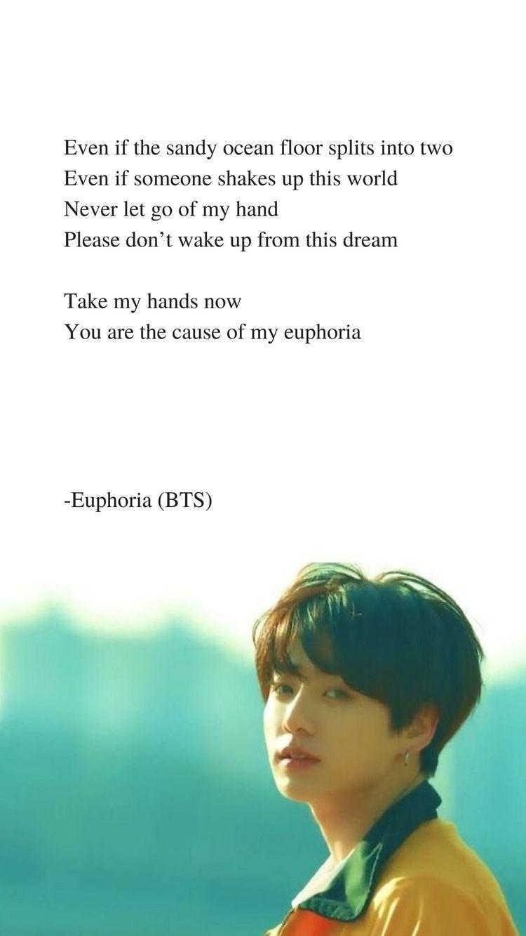Euphoria by BTS Jungkook Lyrics wallpaper