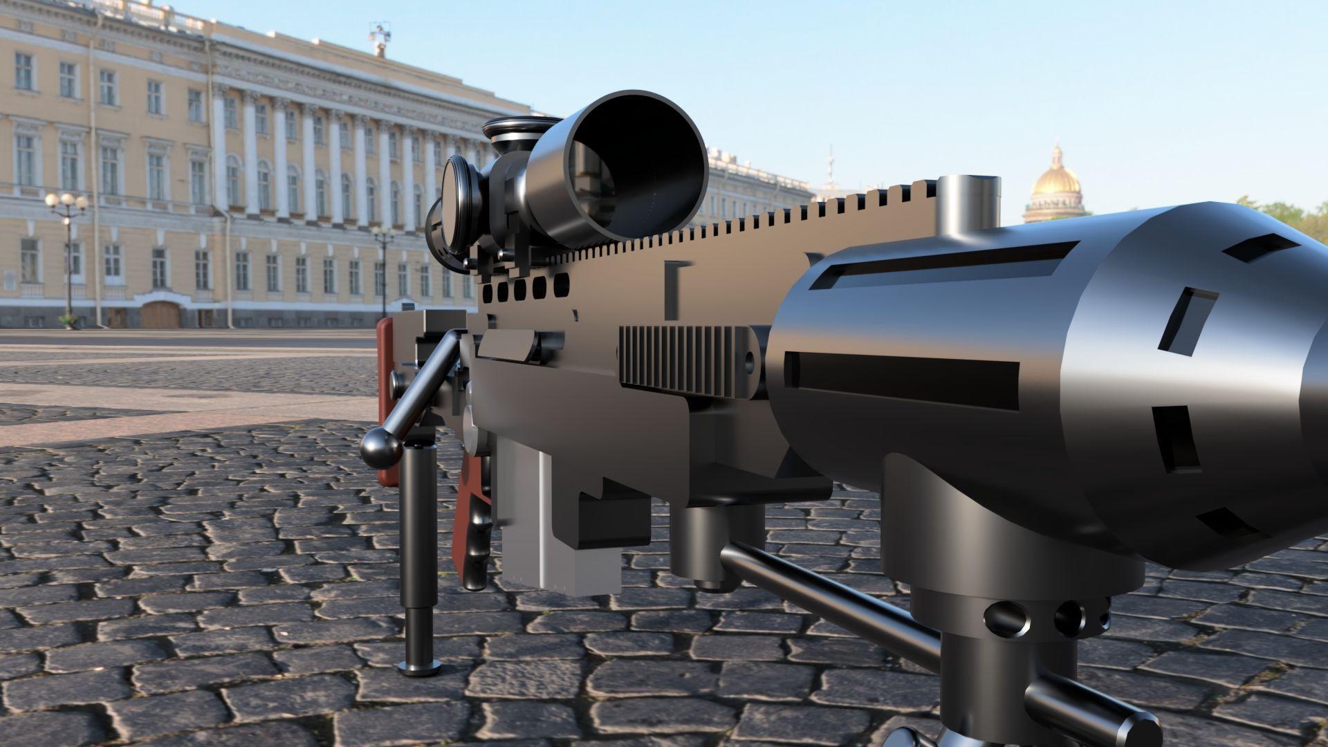 Heavy Sniper Rifle. Autodesk Online Gallery