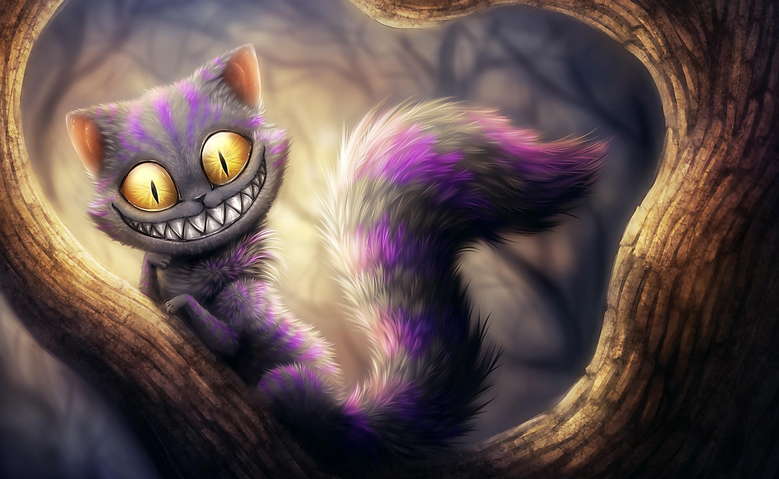 HD wallpaper: Cheshire Cat from Alice Adventures