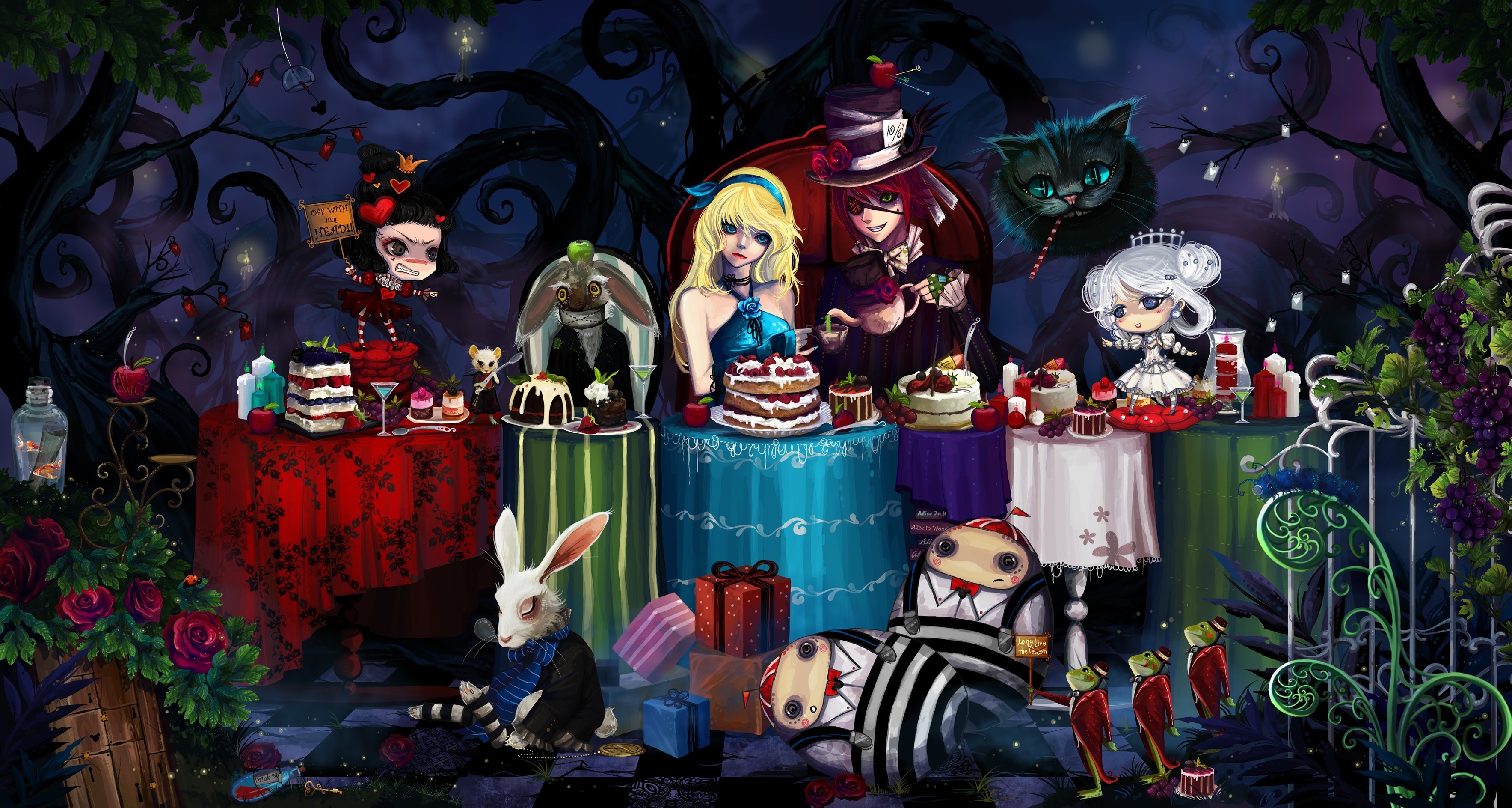 Trippy Alice in Wonderland Wallpaper