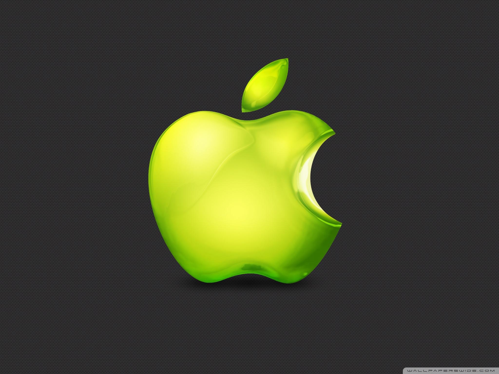 Green Apple Logo iPhone Wallpaper Download