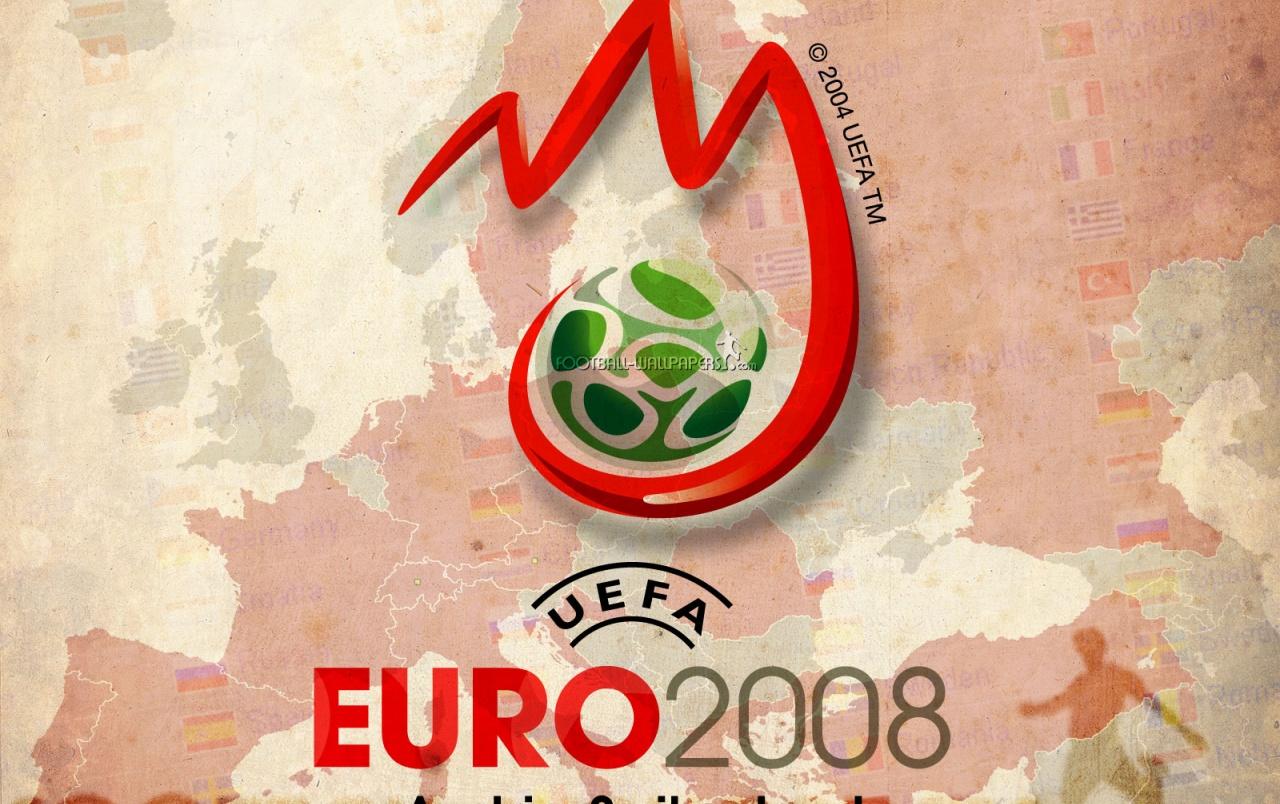 Euro 2008 green logo wallpaper. Euro 2008 green logo stock