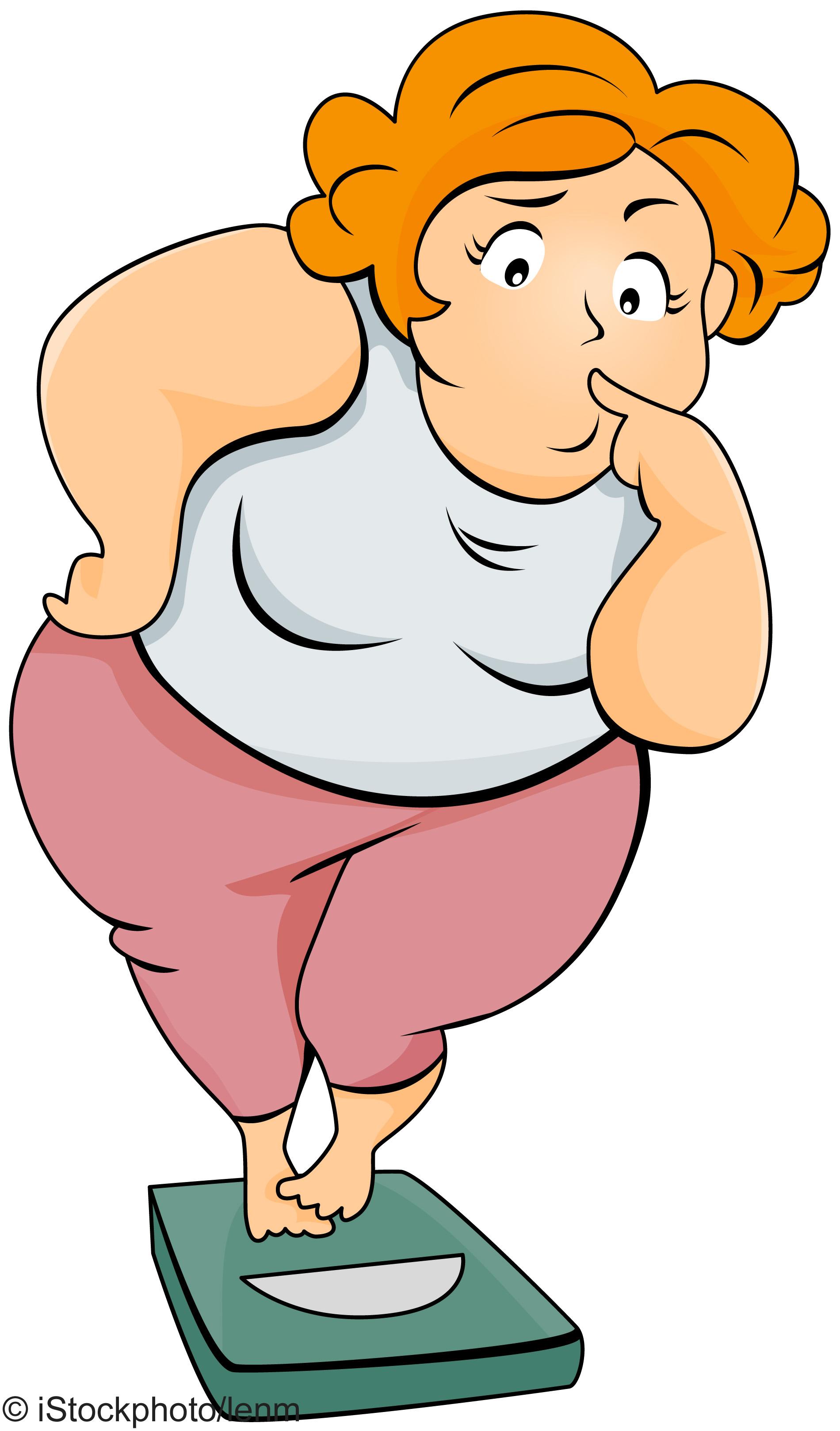 Obesity Clipart Group with items