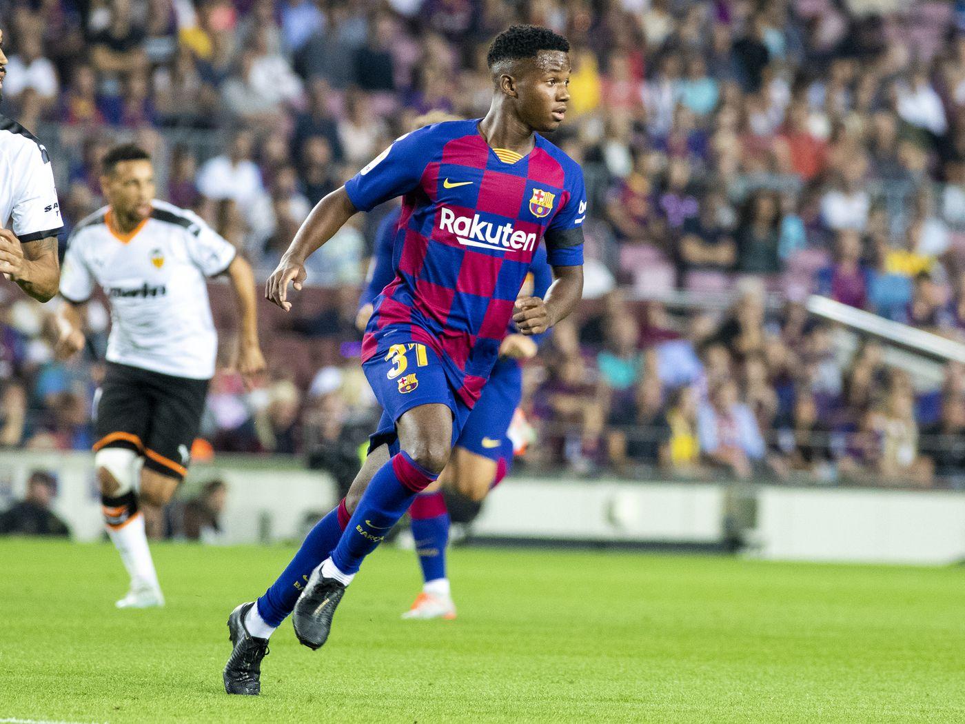 Ansu Fati could be missing for Barcelona for a month for U17