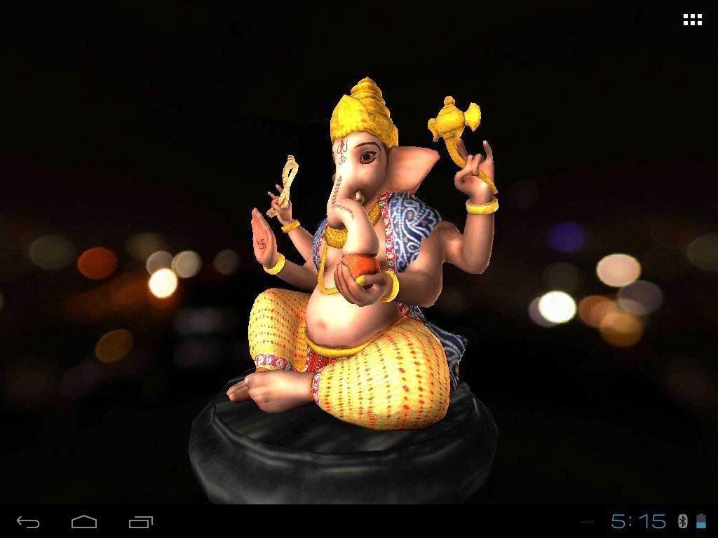 3D Decorative Gold Lord Ganesha Wallpaper  Myindianthings