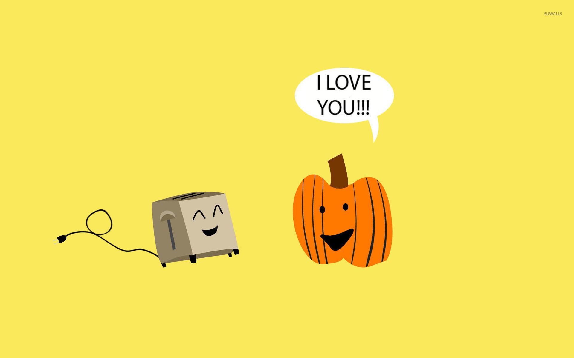 Pumpkin loves the toaster wallpaper wallpaper