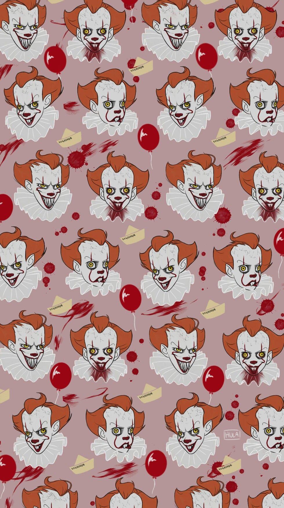 Nursery wallpaper (animated he looks almost exactly like the clown in the Brave Little Toaster). Halloween wallpaper iphone, Cute wallpaper, Halloween wallpaper