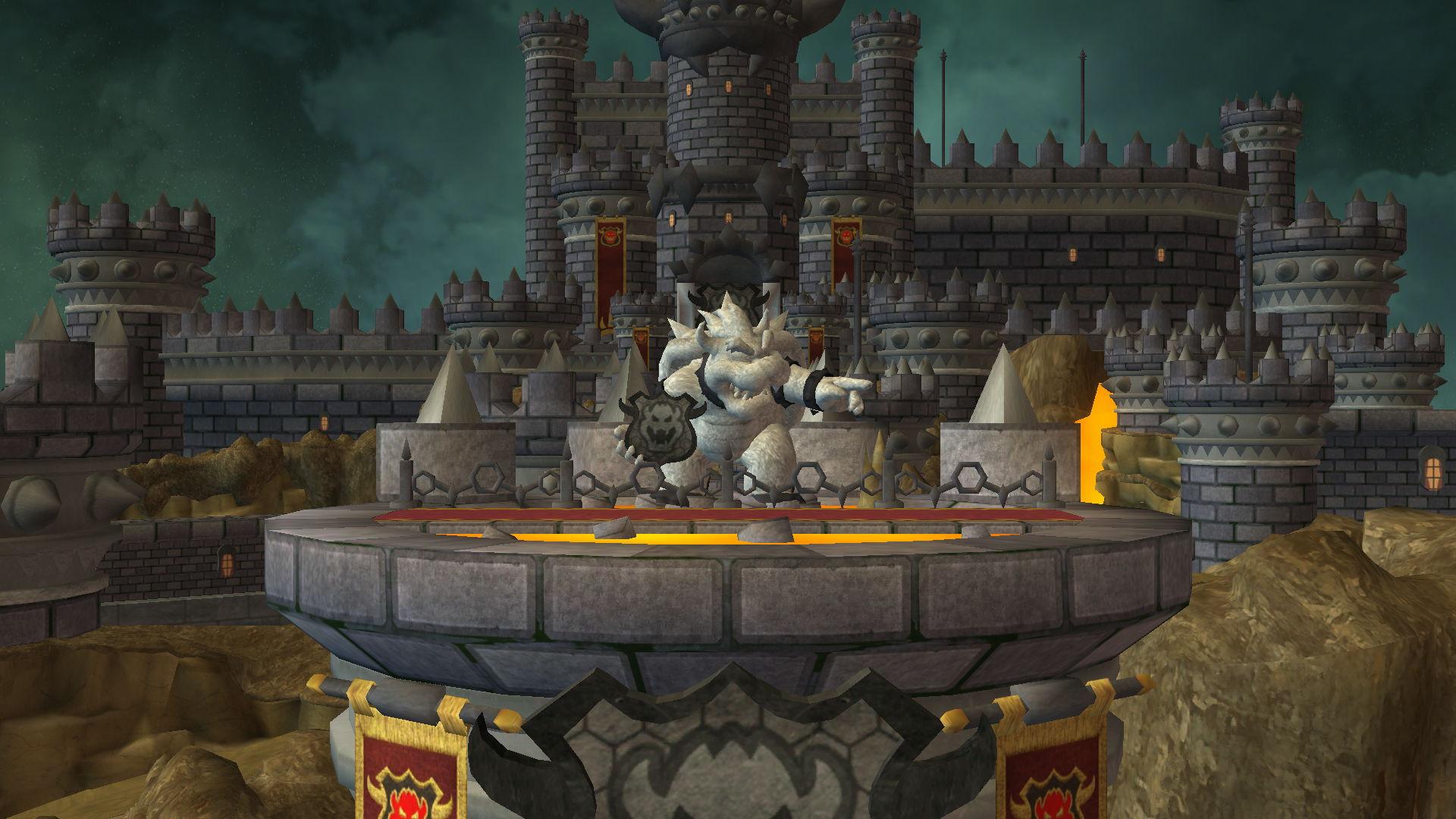 Bowser's Castle over Coliseum [Super Smash Bros. (Wii U)] [Maps]