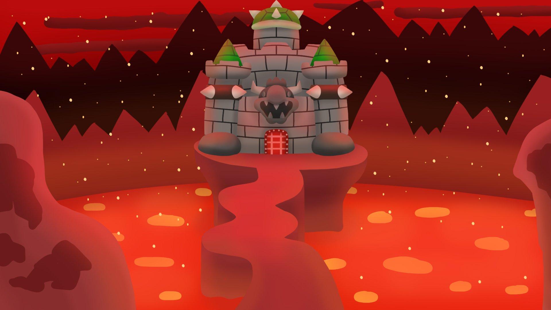 A personal take on Bowser's Castle in Paper Mario