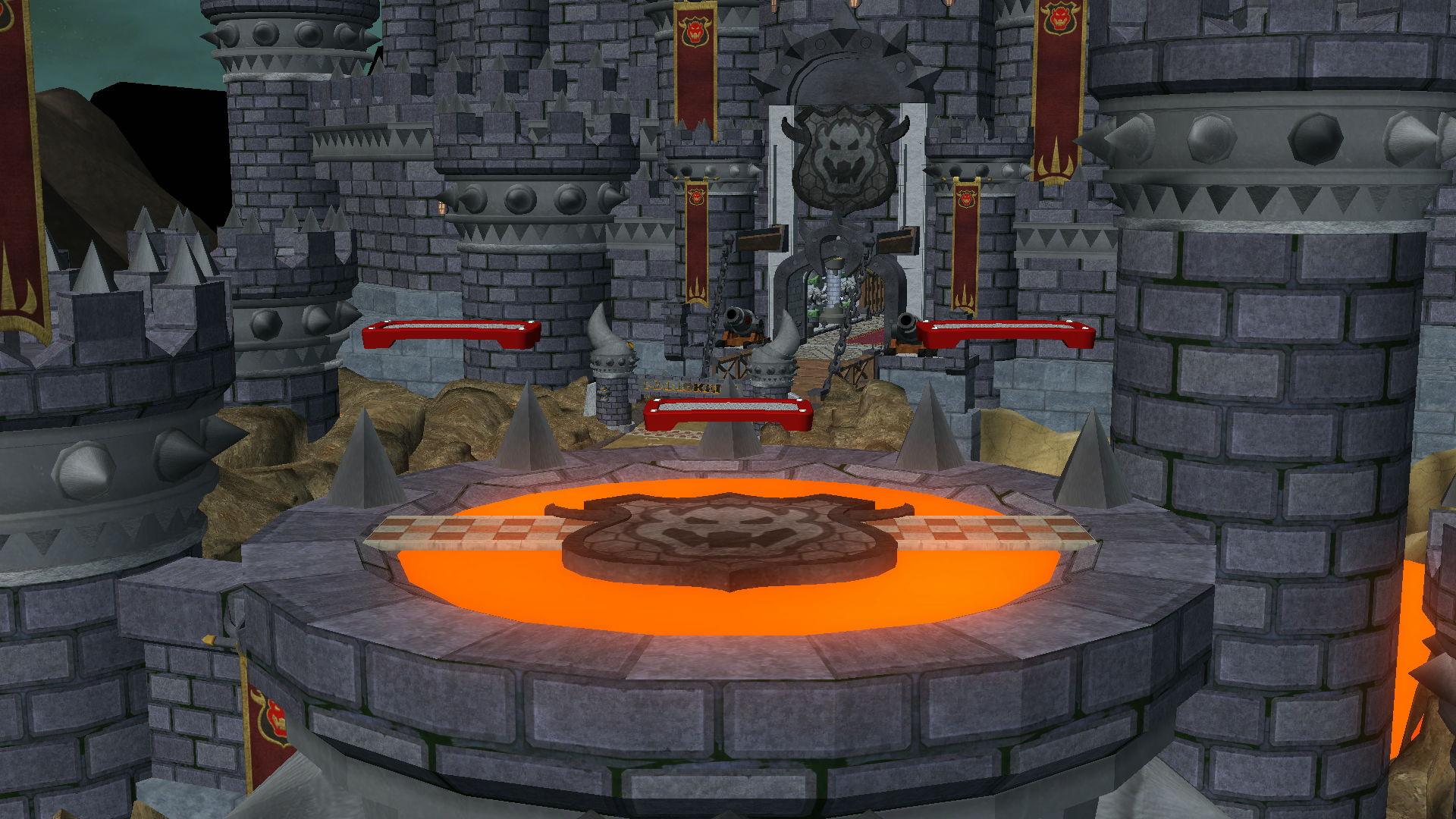 Bowser castle background