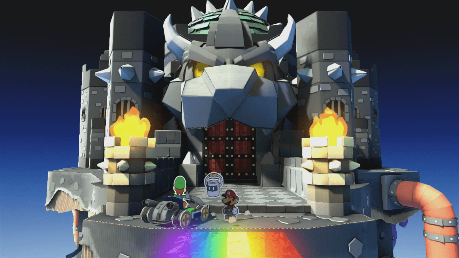 Super Mario Bowser Castle Background