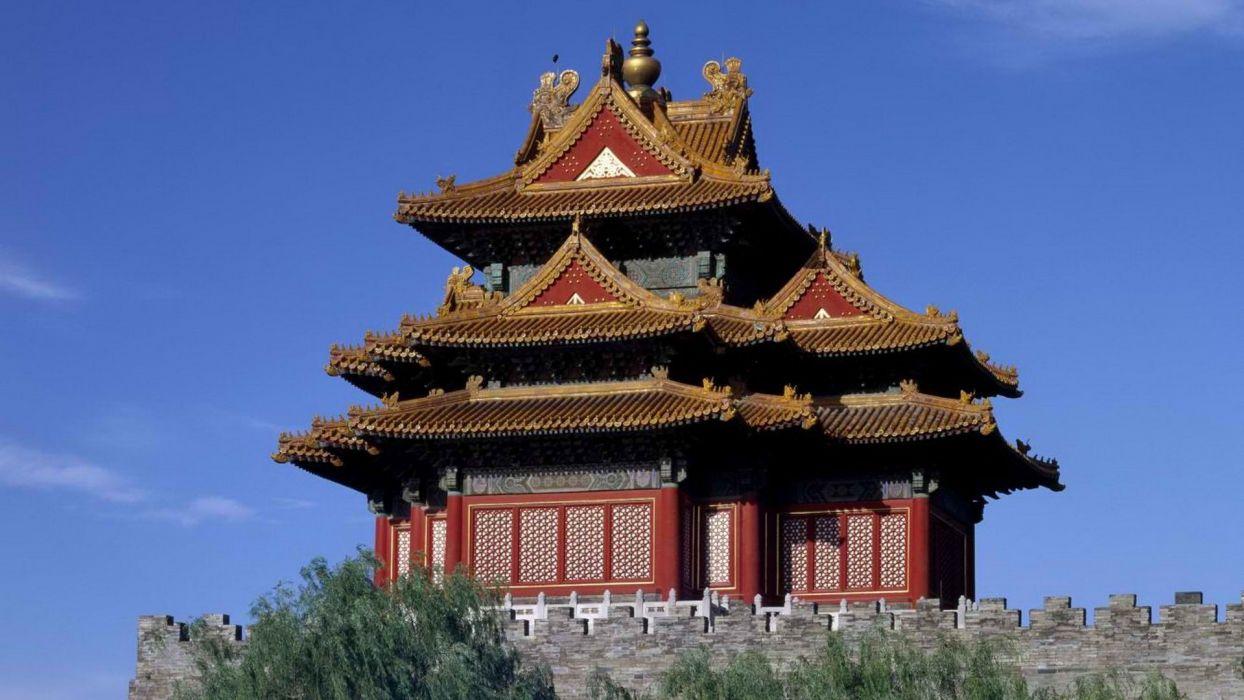 China west pagodas Beijing museum Asian architecture palace