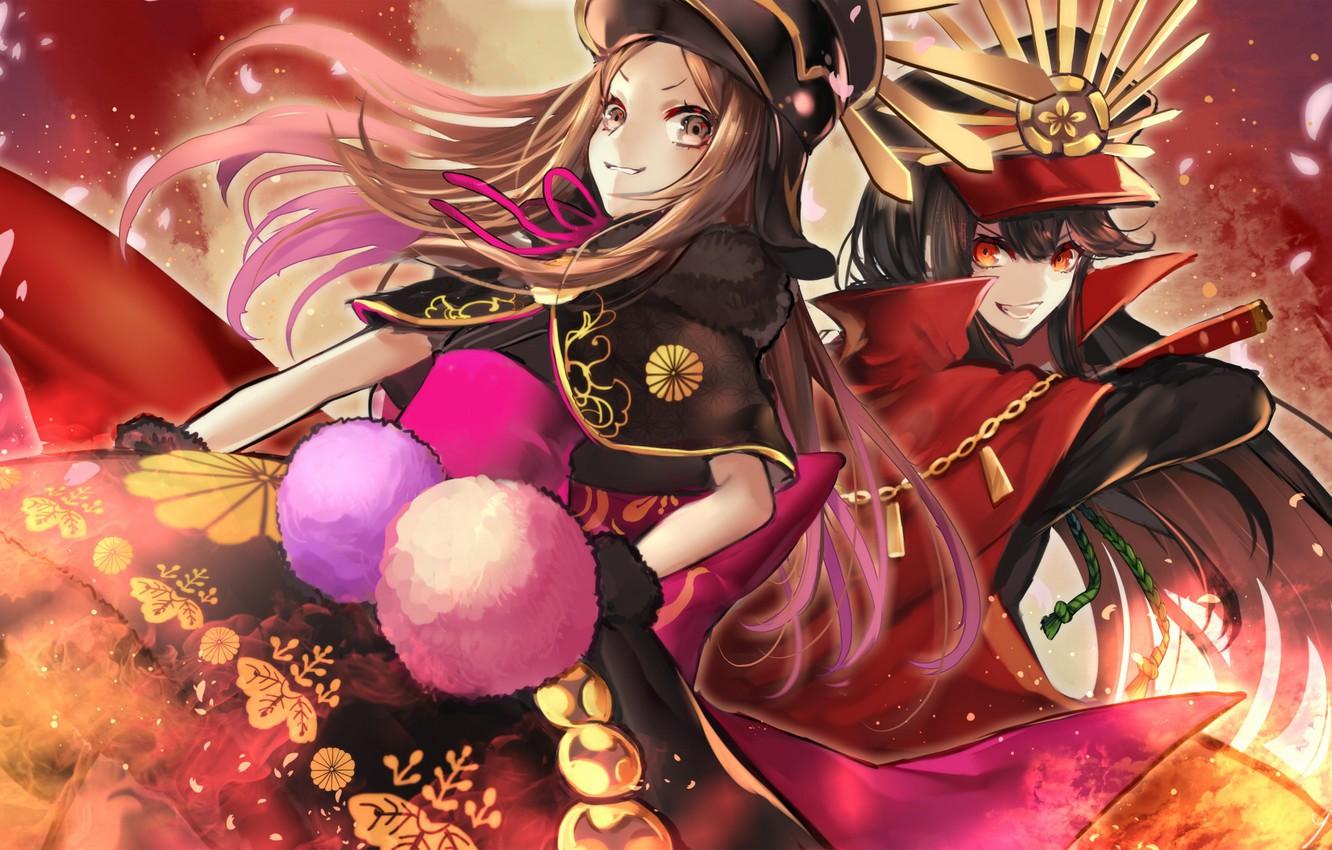 Wallpaper girls, anime, art, fate grand order, nobunaga oda